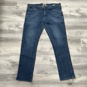 Wrangler Crank Leaded Taylor Relaxed Fit Jeans Classic Denim Pants Comfort Sz 36